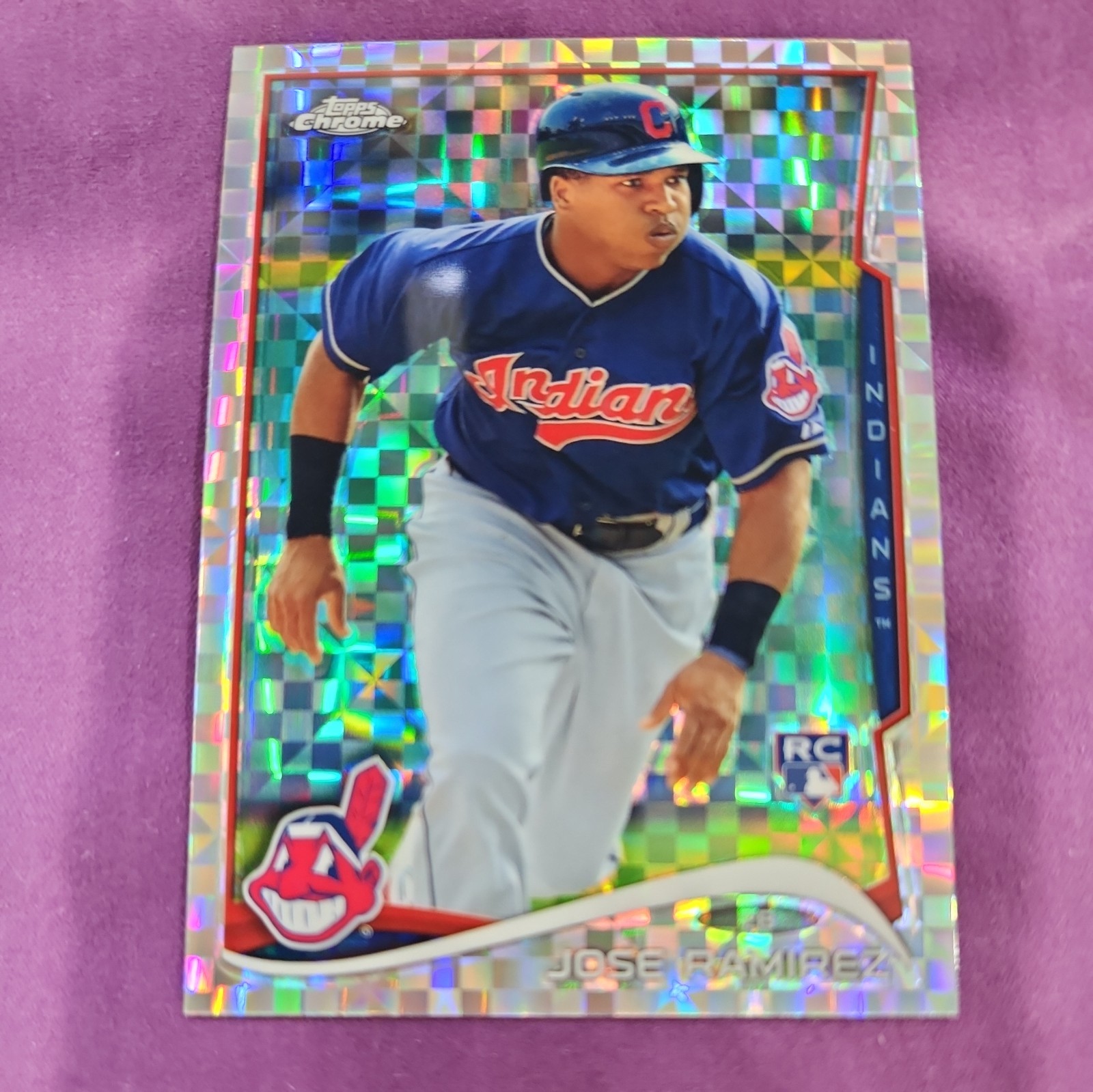 2014 Topps Chrome Jose Ramirez X-Fractor Refractor #45 Rookie RC Guardians