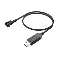 12V Step-Up USB to 4PIN Fan Cable  USB Male to 3-Pin / 4-Pin PWM Fan Braided