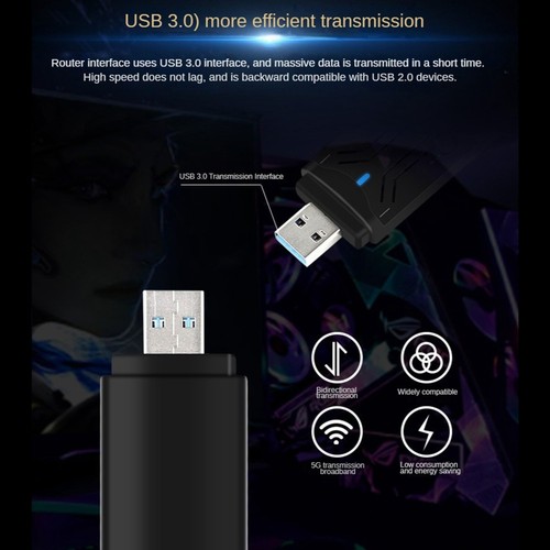1800 Mbit/S Wifi 6 USB 3.0 Adaptateur Carte Réseau ABS, Prend en charge Win 7 10 7764 - Photo 5/10