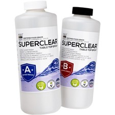 Table Top Epoxy Resin Superclear 64 oz  2 Quart Kit, Anti-Yellow Highest UV ...