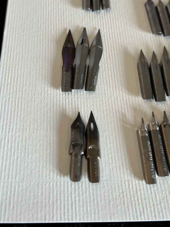 Винтажный плакат Nibs каллиграфии ручки советы смешанный лот надписи инструмент набор с коробкой - Изображение 4 из 4
