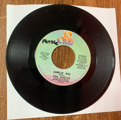 1974 Carl Douglas ''Gamblin' Man/Kung Fu Fighting'' 45 RPM 7'' Record