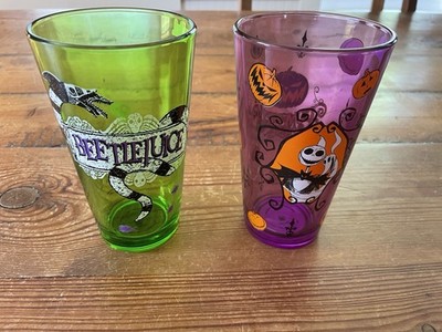 Zak Designs Beetlejuice Nightmare Before 16 Oz Drinking Glasses Lot Of 2