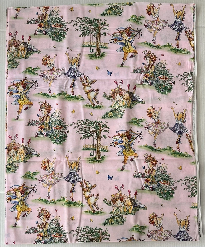 Fancy Nancy Fabric 2010 Friends Scenic Pink Springs Creative 3 Yards - Image 2 of 4