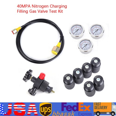 #ad #ad Hydraulic Accumulator Nitrogen Charging Gas Valve Fill Pressure Test Kit2M Hose $122.52