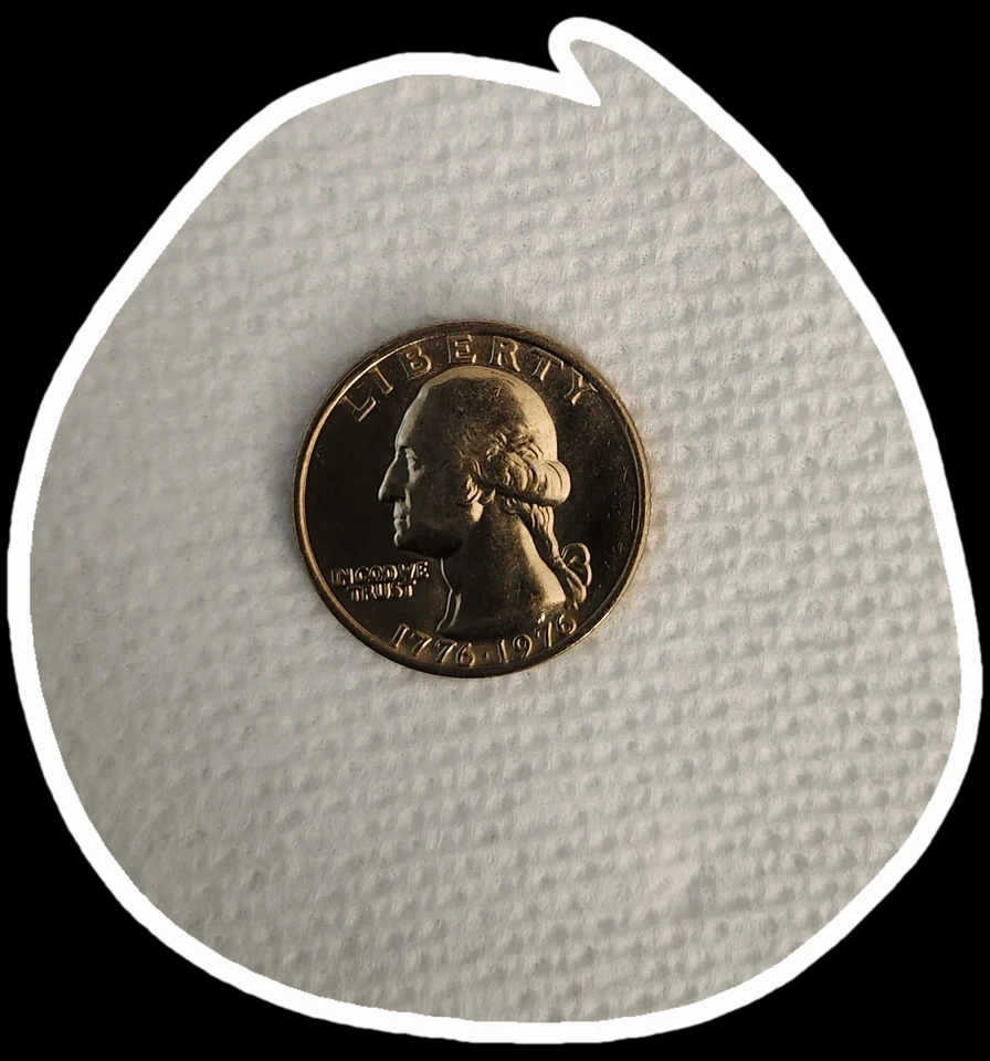 RARO Cuarto Bicentenario Vintage EE. UU. Como Nuevo 1776-1976 SIN MARCA DE CECA Foto 2 de 4