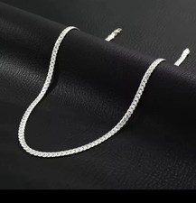 Women's Men's 925 Sterling Silver Exquisite Chain Necklace Jewelry 50 Cm