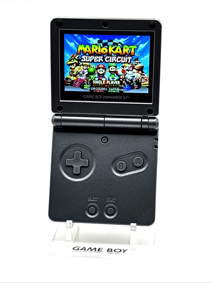 Nintendo Gameboy Advance SP IPS Laminated Screen GBA V5 Black Matt NEW Battery - Image 2 of 4