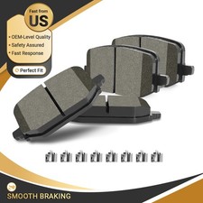 Pair Rear Ceramic Disc Brake Pads w/ Hardware for 2020 2021 - 2025 Ford Explorer
