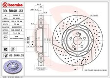 2x Bremsscheibe innenbelüftet 09.B848.33 BREMBO für MERCEDES-BENZ SL GLC AMG GT