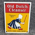 Vintage Old Dutch Cleanser Porcelain Sign 8x10