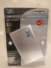 Kingwin KH-200U 2.5” HDD Aluminum Enclosure Silver USB 2.0  - Brand NEW 