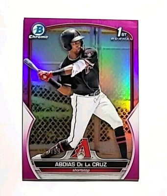 2023 Bowman Chrome Pink /199 Abdias De La Cruz 1st (D-BACKS) !!