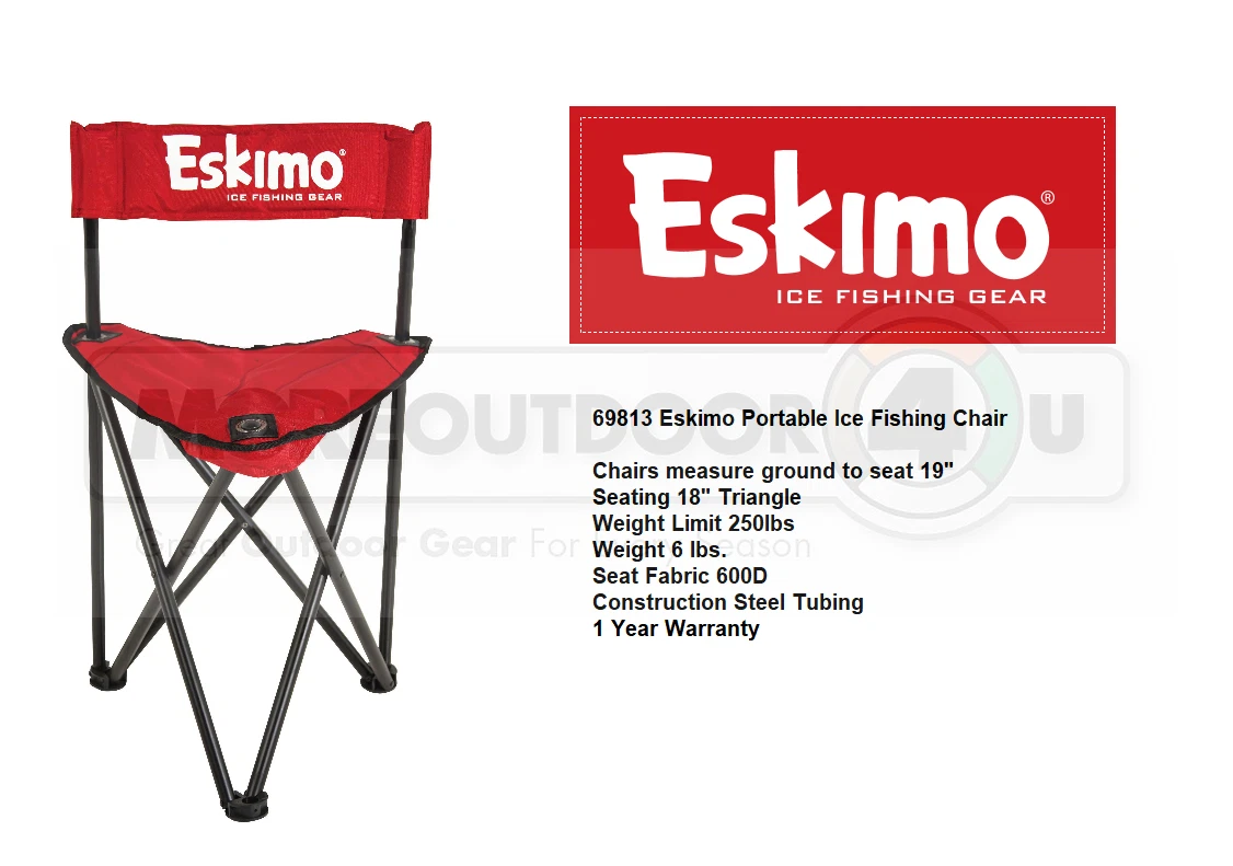 69813 New Eskimo Portable Seating Ice Fishing Shelter Ice Fisherman Chair