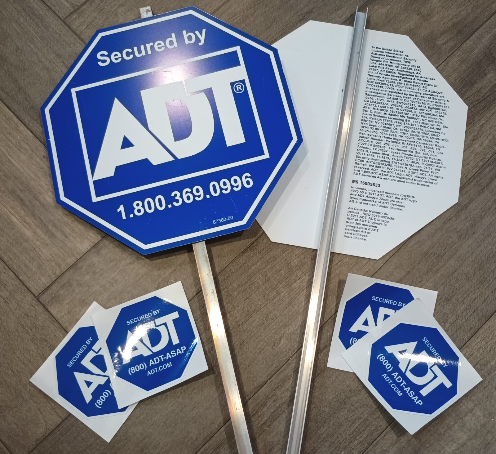 Authentic ADT Signs 2 Signs and 4 Stickers for 55 Secure Your Home! eBay