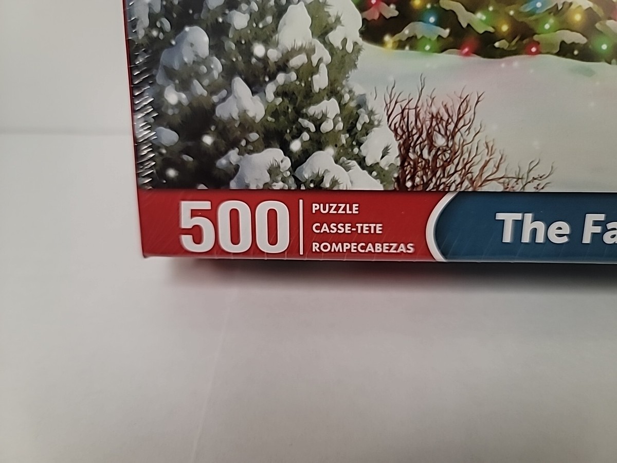 Springbok 500-Piece Jigsaw Puzzle ‘The Falling Snow’ – Winter Scene With Unique Interlocking Pieces - View #4