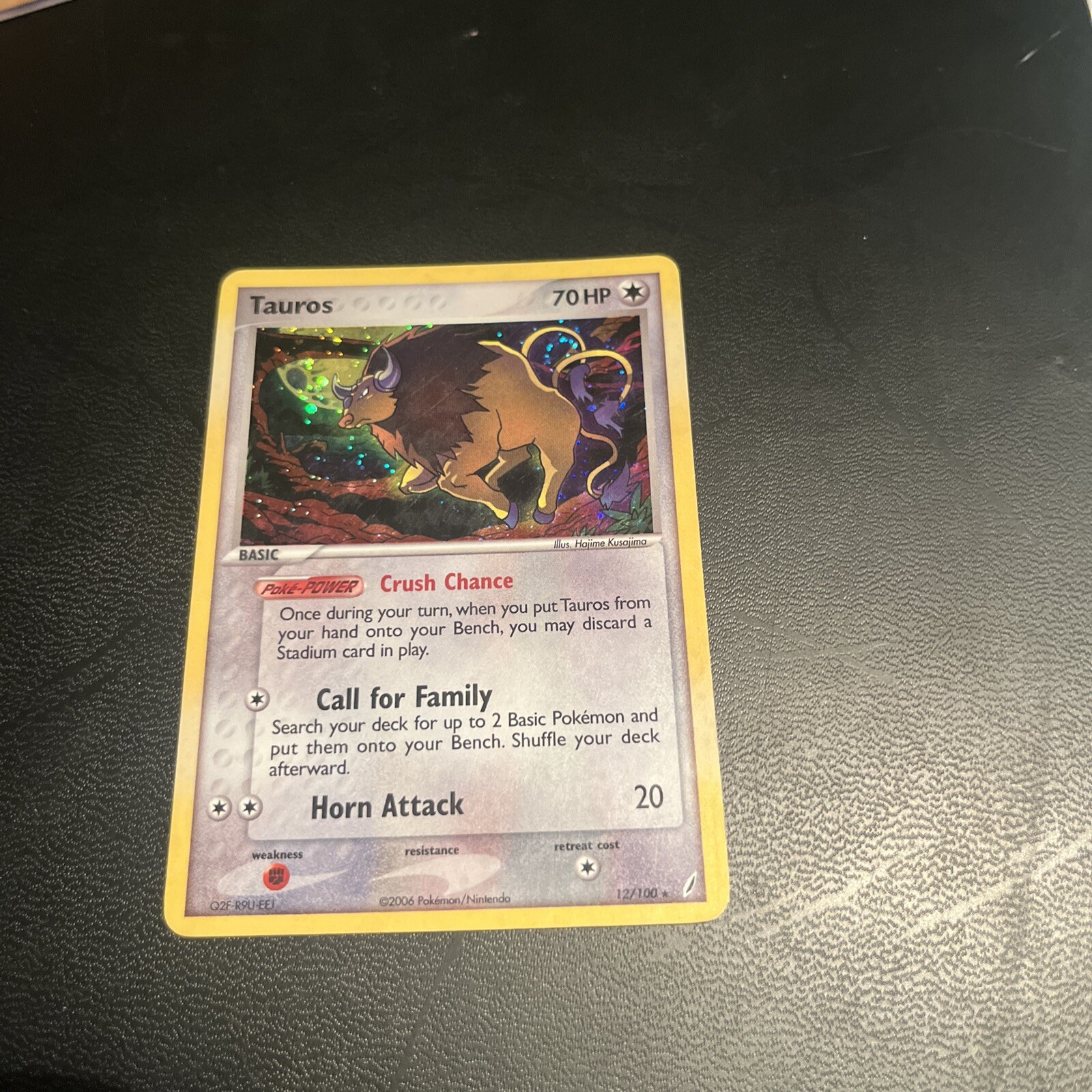Pokémon TCG Tauros Holo Rare 12/100 Crystal Guardians