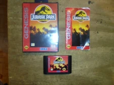 Jurassic Park Sega Genesis Video Game CIB Complete with Manual
