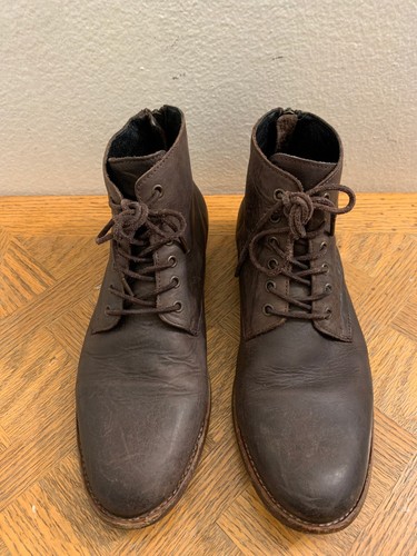 All Saints Brown Ankle ZIP Back Boots 