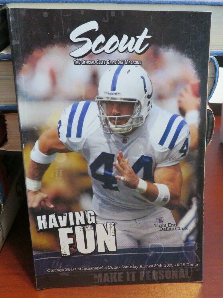 SCOUT GAME DAY MAGAZINE - INDIANAPOLIS COLTS CHICAGO AUG 20TH 20