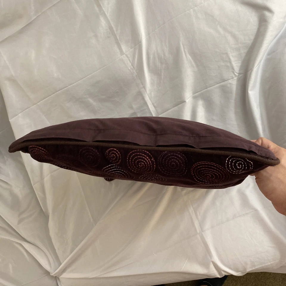 Unbranded Purple Plum Multicolor Decorative Spiral Square Pillow (17x17x4.5in) - Image 4 of 4