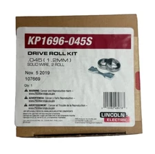 LINCOLN ELECTRIC KP1696-045S Solid Wire Drive Roll Kit .045" (1.2MM ) 2 Roll