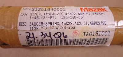 Sauser Spring 46PCS. Mazak 31251640031 Saucer Spring 45x22.4x2.5T (SP-PT) 125/126-15U ...