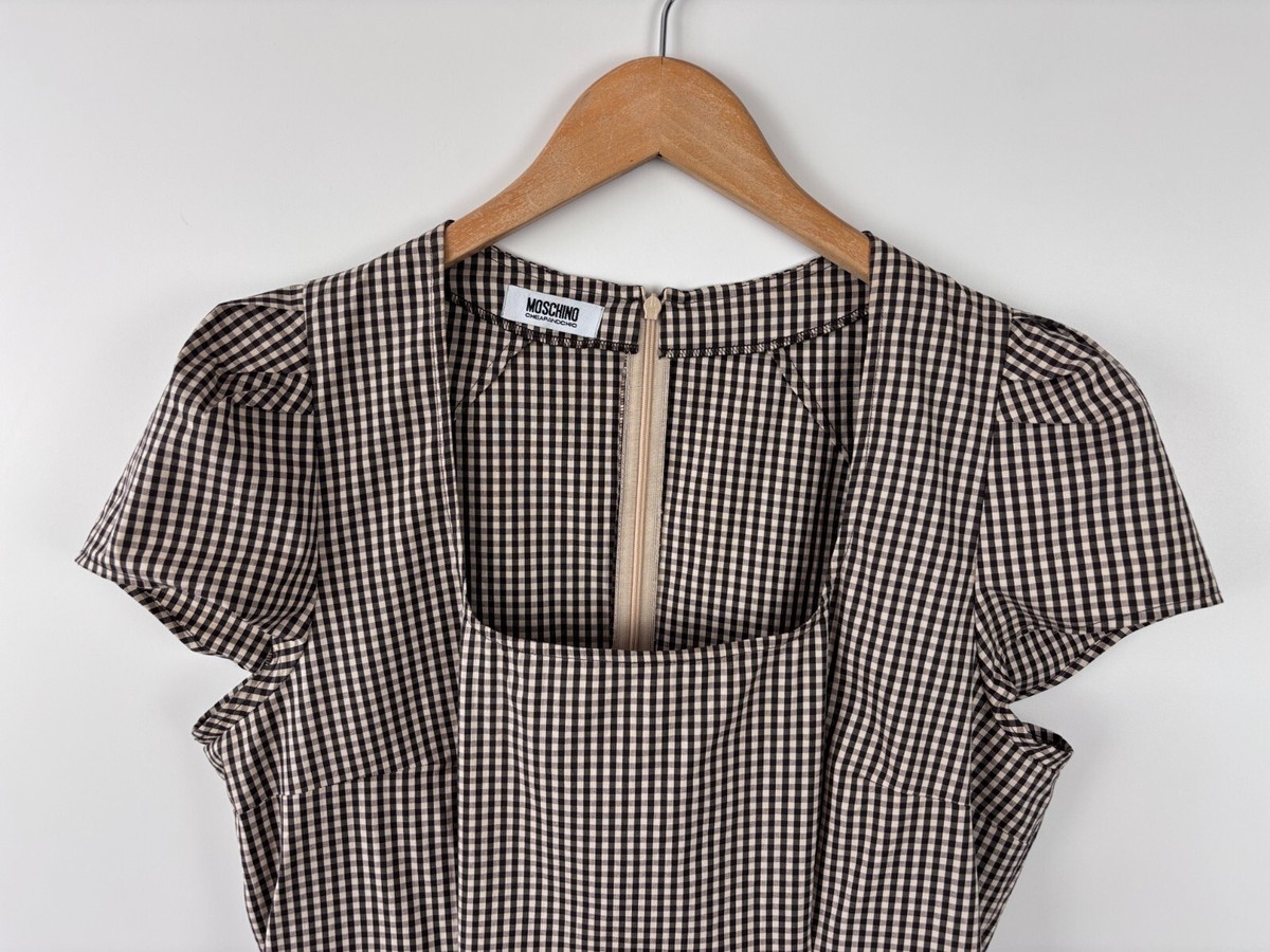 Vintage Moschino Cheap & Chic Cheked Dress Size US 12 / UK
