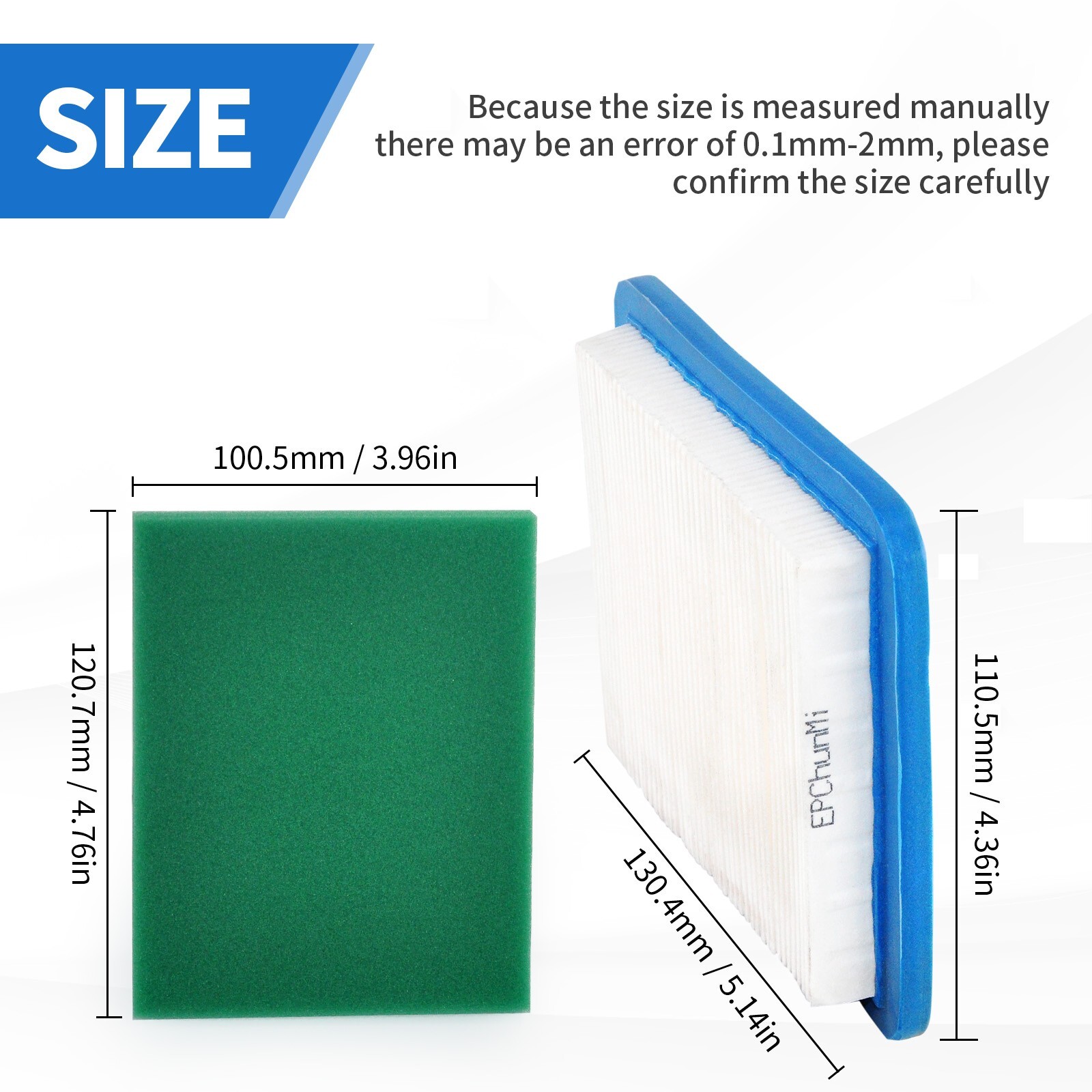 EPChunMi Lawn Mower Replacement Parts Lawn Mower Air Filter 491588 20332