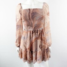 Wilfred Smocked Babydoll Mini Dress 2XS Blush Pink Party Coquette
