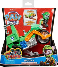 PAW Patrol Moto Pups Rocky’s Deluxe Green Pull Back Motorcycle Vehicle Ages 3+