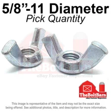 5/8"-11 Wing Nuts Zinc Plated COARSE Thread (Pick Quantity)