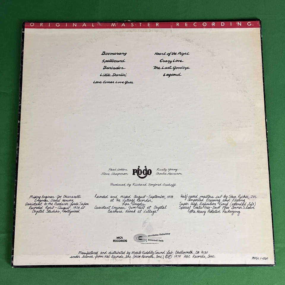 Poco  – Legend ; MFSL 1-020 LP  EX - Изображение 3 из 4