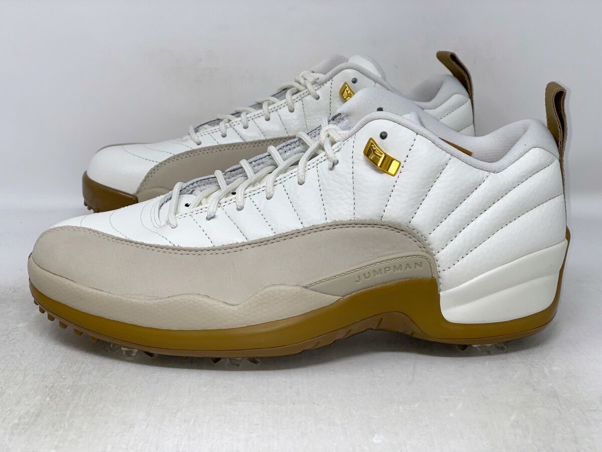 Air Jordan 12 Low 'Driftwood' Sail White Golf Shoe, Size 9 Air Jordan 12 Low 'Driftwood' Sail White Golf Shoe, Size 9