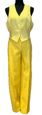 Vintage - JH Collectibles - Yellow Gingham - Vest  Pants Set - SZ S