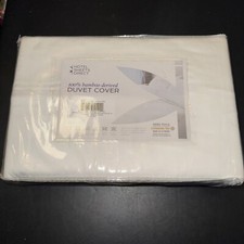 HOTEL SHEETS DIRECT 100 Bamboo Duvet Cover Set Cal King White
