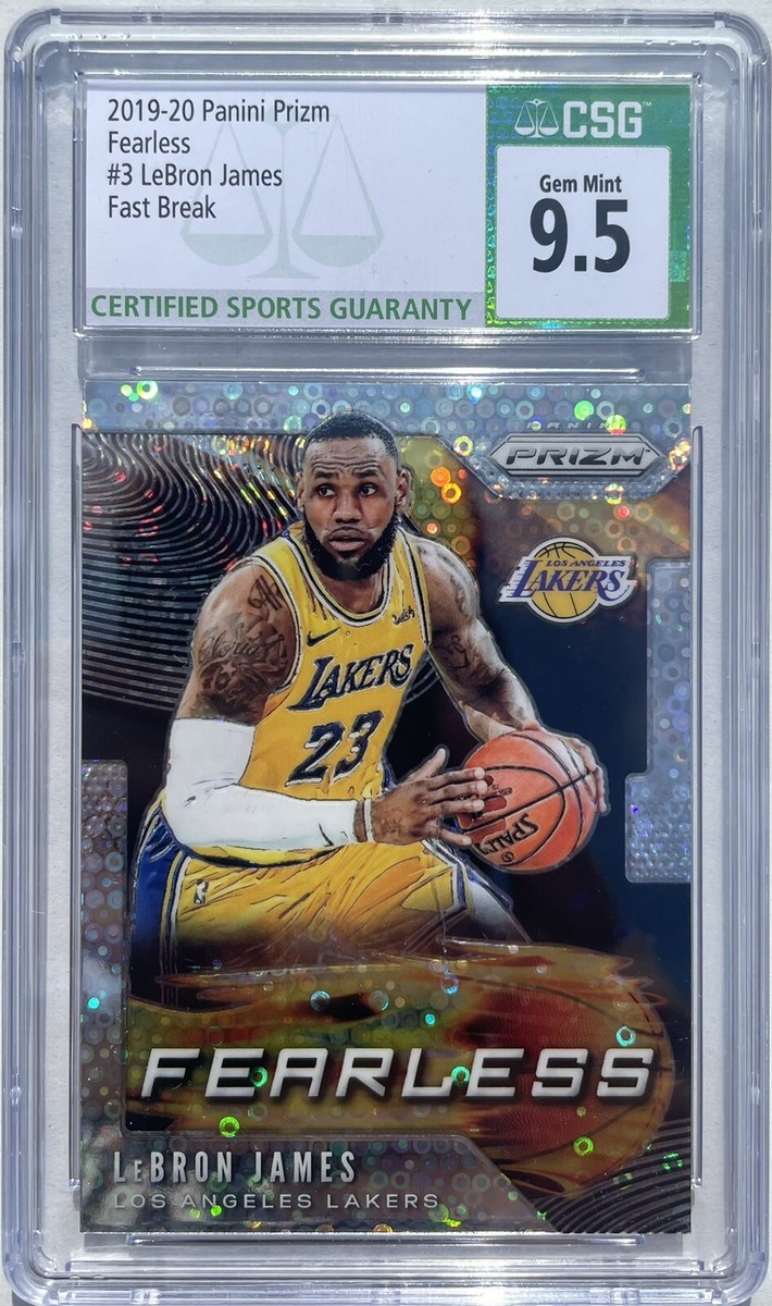 Lebron James 2019 Panini Prizm Fearless Fast Break #3 CSG 9.5 | eBay