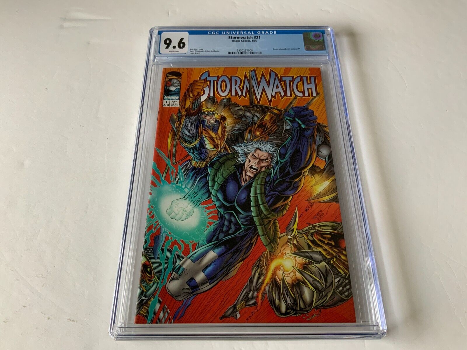 STORMWATCH 21 CGC 9.6 WHITE PAGES COVER MISNUMBERED 1 IMAGE COMICS 1995