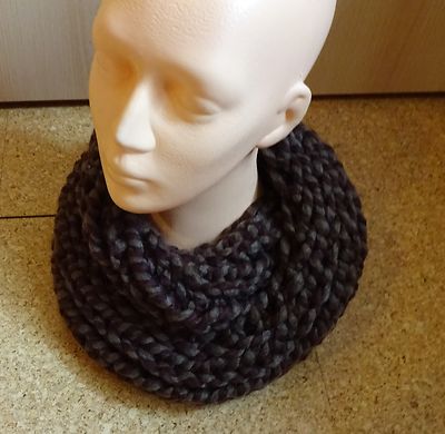 Loop Rundschal handgestrickt Easy Loop Polyacryl Wolle 83 burgund borke