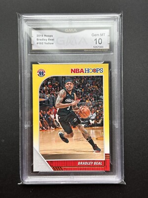 BRADLEY BEAL 2019-20 Panini NBA Hoops DOLLAR TREE Yellow #192 GMA 10 GEM MINT