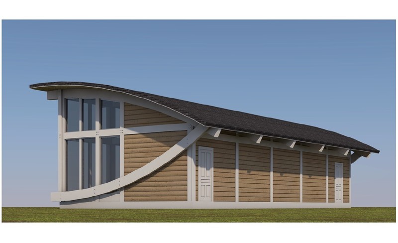 1080 ft2 TIMBER FRAME POOL HOUSE KIT ENGINEERED WOOD PREFAB BUILDING CABIN EASY - thumbnail 6