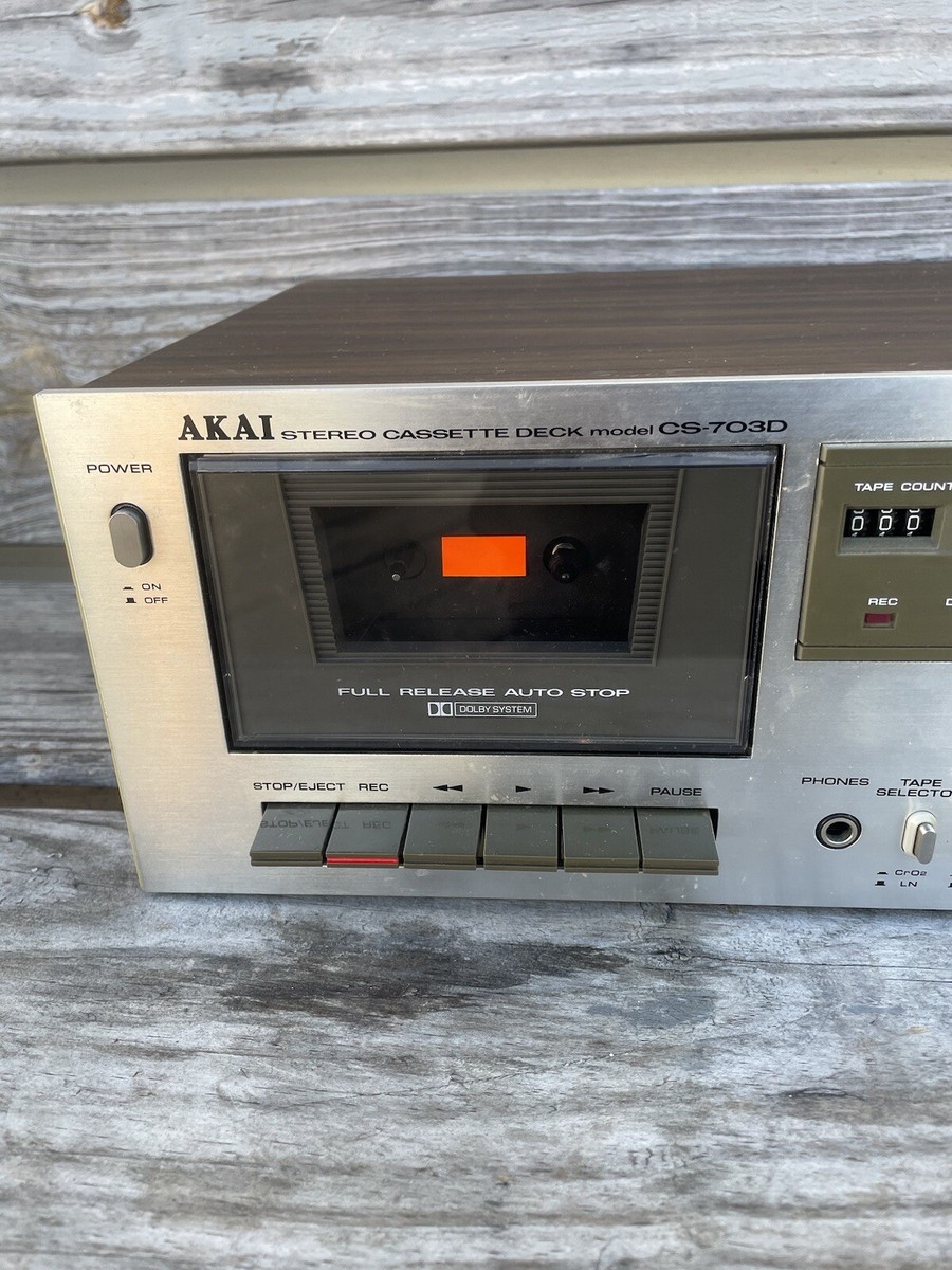 Vintage Akai CS-703D Stereo Cassette Deck. Clean. PARTS ONLY. READ