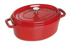 Staub Bräter oval 27 cm kirschrot emailliert Cocotte  3,2l 40509-846-0