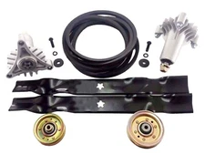 Proven Part 42 Inch Lawn Mower Deck Rebuild Kit For Blade Spindle Pulley Belt 13