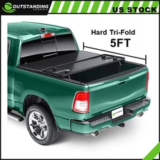 Tonneau Cover Truck Bed 5Ft Bed For 2019-2021 Ford Ranger Hard Tri-Fold Vinyl
