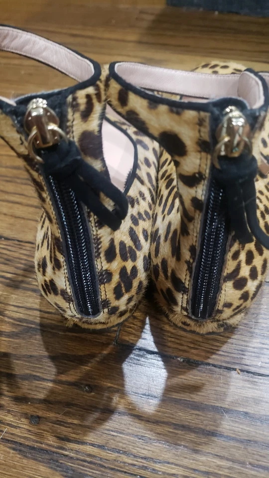 J. Zapatos planos de ballet Crew Sally pelo de becerro cuero estampado de leopardo para mujer talla 7,5 Foto 3 de 4