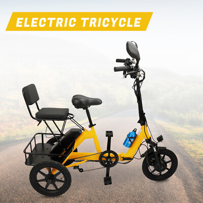 48V 350W Three Wheel Electric Folding Trike for Adults Wheel E