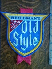 VINTAGE  HEILEMAN'S  OLD STYLE 7"x 8  BEER  PATCH EMBROIDERED NEW OLD STOCK RARE