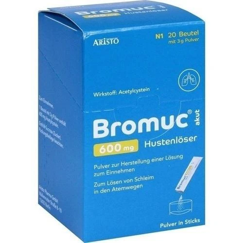 ARISTO PHARMA GMBH 3x BROMUC akut 600 mg Hustenlöser Pulver 20Beutel zum Lösen von Schleim 11353150