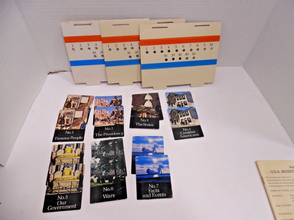 VINTAGE 1975 "1776-1976 THE U.S.A. BICENTENNIAL GAME" CADACO EDUCATIONAL GAME - Image 4 of 4